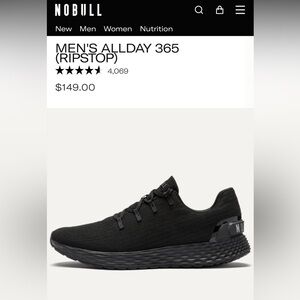 NOBULL Black Ripstop Men's Sneakers